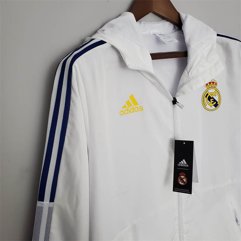 2022 Real Madrid Windbreaker White jersey Sport Unifom jersey Sport Unifom