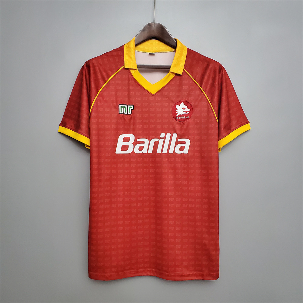 Retro Roma 90/91 Home  jersey Fan Version