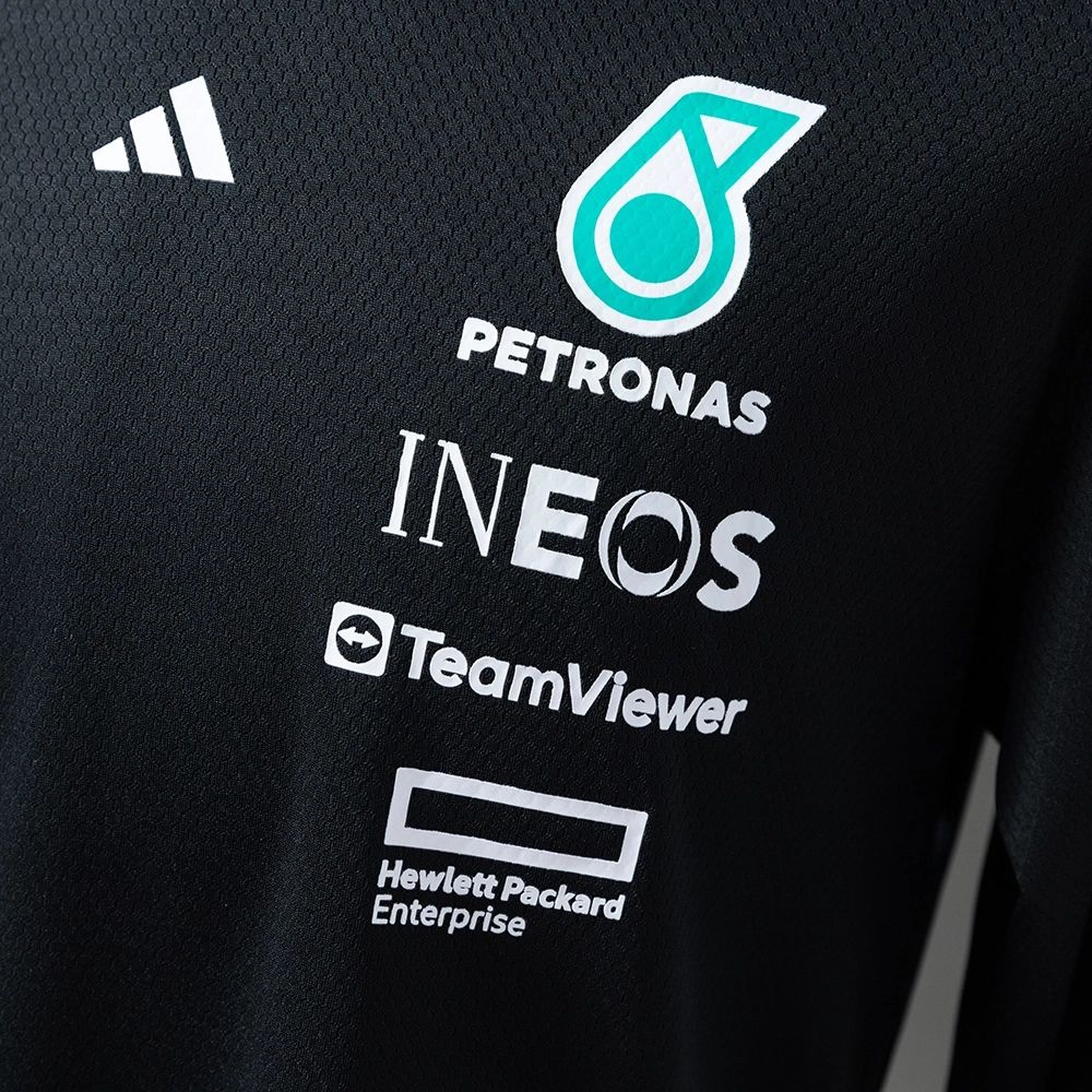 F1 Racing Mercedes-AMG 2025 Black Shirt Long Sleeve