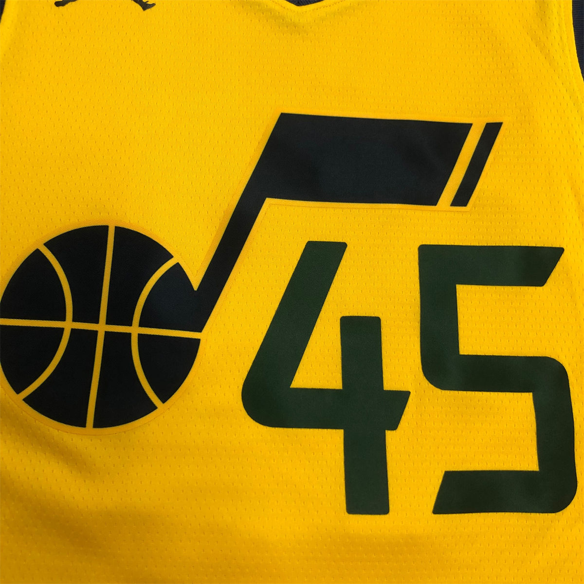 NBA Utah Jazz V-Neck Yellow Jersey MITCHELL#45 S-XXL