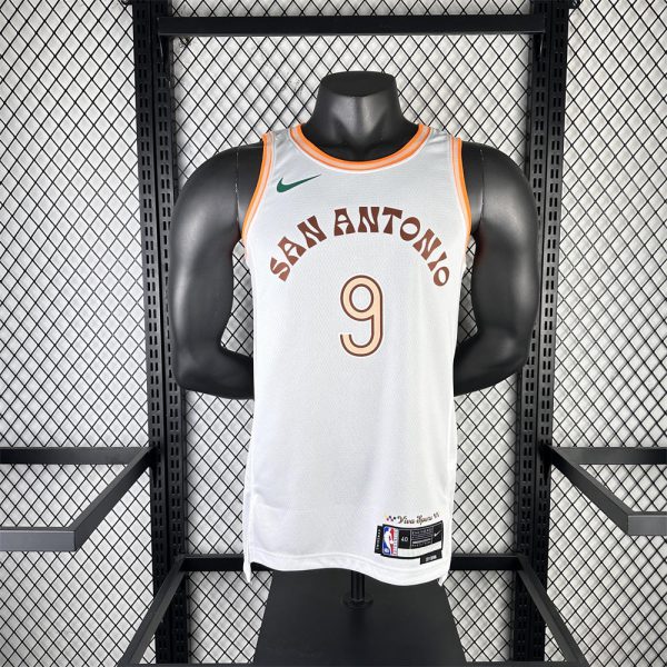 NBA San Antonio Spurs PARKER#9 2024 White City Edition Swingman Jersey S-XXL