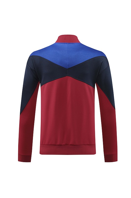 2024 Barcelona Maroon Jacket Training Suit Set Football Team Shirt Sports Fashion