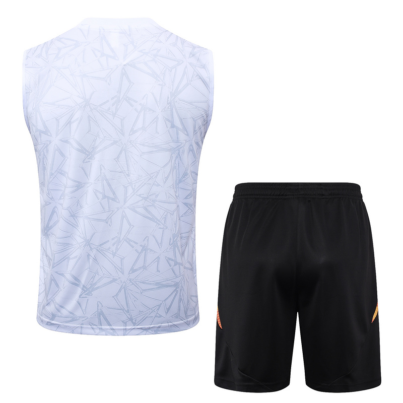 24/25 Real Madrid White Training Set Shirt and Shorts