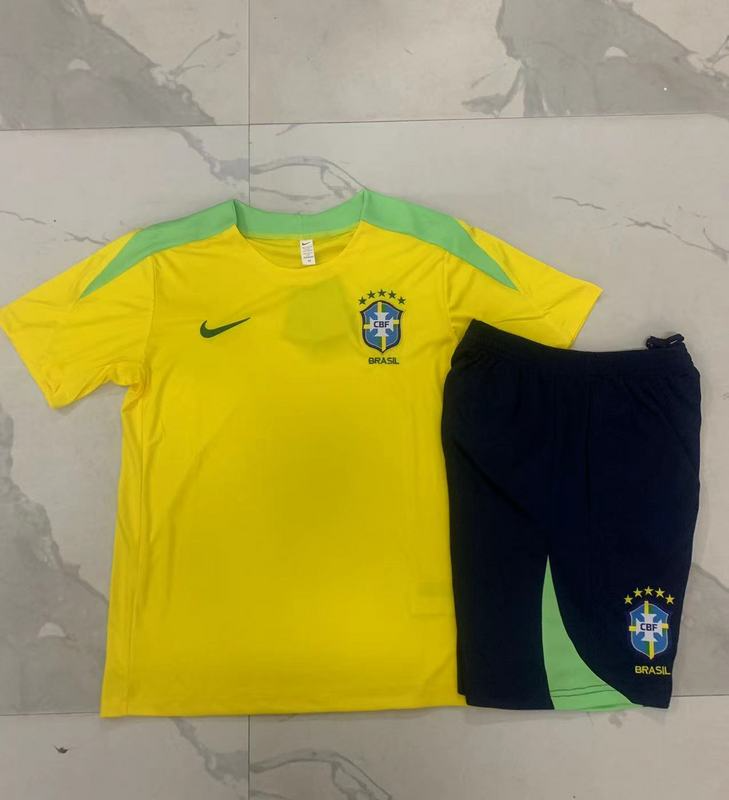 24/25 Brazil Yellow Training Set Shirt and Shorts