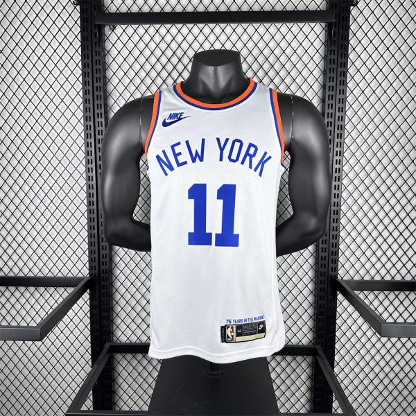 NBA New York Knicks Round Neck White jersey BRUNSON#11 S-XXL