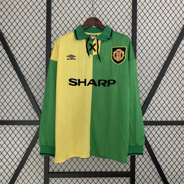 Retro Manchester United 92/94 long sleeve third away jersey Fan Version