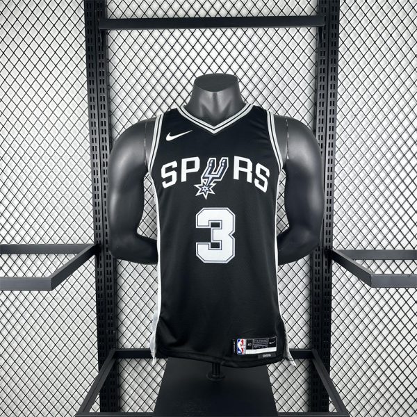 NBA San Antonio Spurs PAUL#3 2022/23 Black Icon Edition Swingman Jersey S-XXL