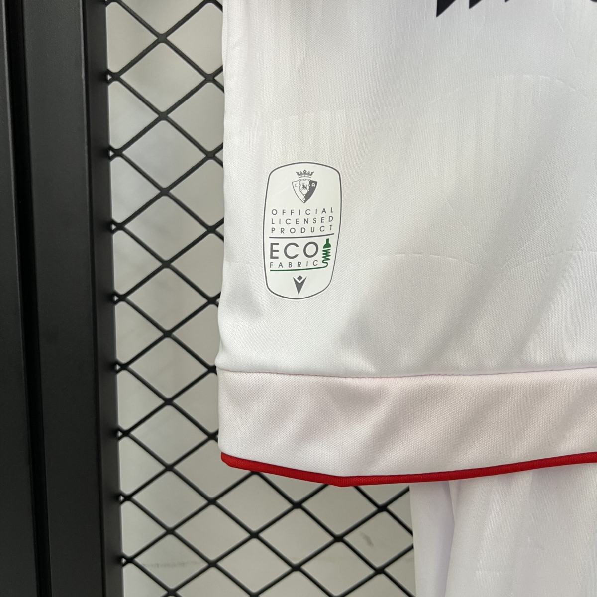 2025/26 Osasuna Second Away White jersey kids Kits size: 16-28