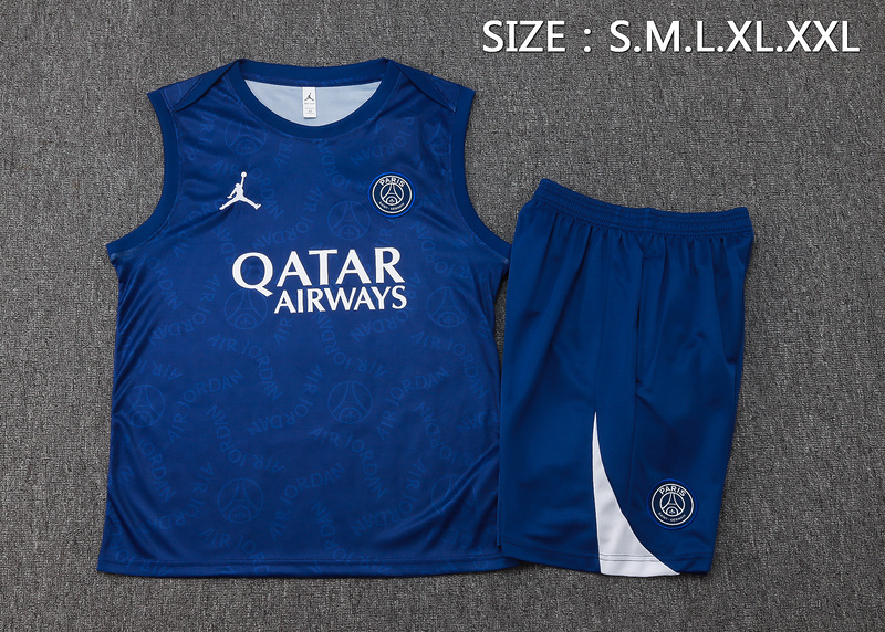 2024/25 Paris White Training Set Shirt and Shorts