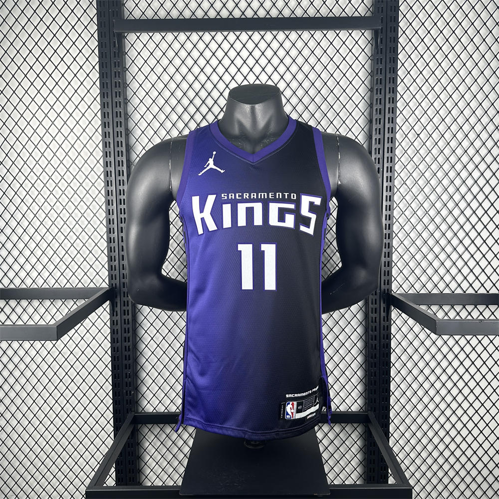 NBA Scaramento Kings 2024 V-Neck JORDAN Edition Purple jersey SABONIS#11 S-XXL