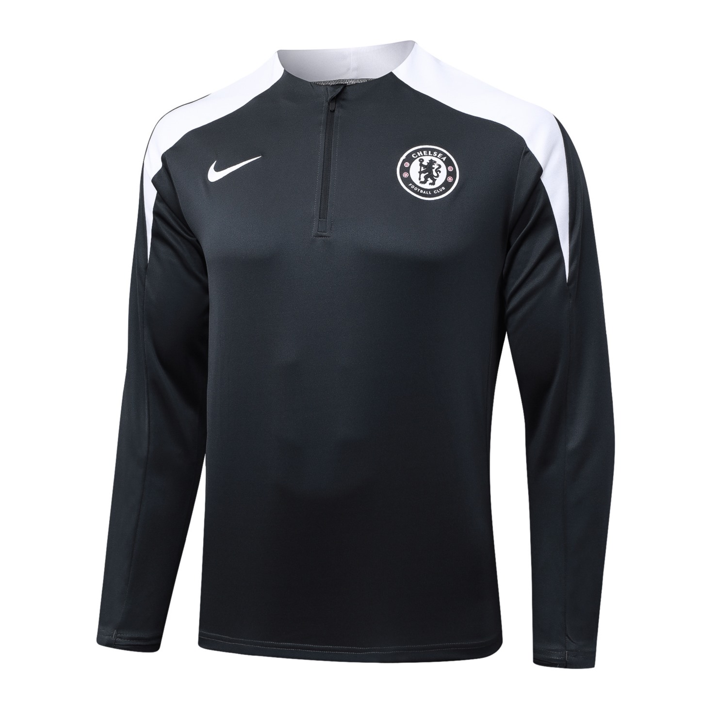 202526 Chelsea dark gray Long-sleeved half-pull training kit Football team kit
