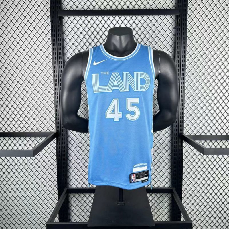 NBA 2025 Cleverland Cavaliers Round Neck Blue City Edition jersey MITCHELL#45 S-XXL