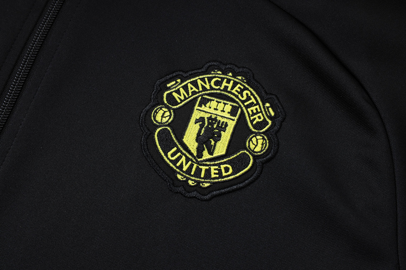 2025/26 Manchester United Black Jacket Training Suit Set Football Team Shirt Sports Fashion