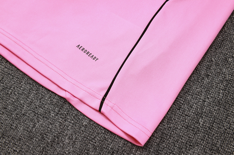 202526 Miami Pink Long-sleeved half-pull training kit Football team kit