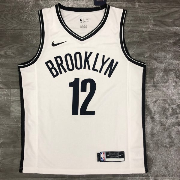 NBA Brooklyn Nets V-Neck White Jersey HARRIS#12 S-XXL