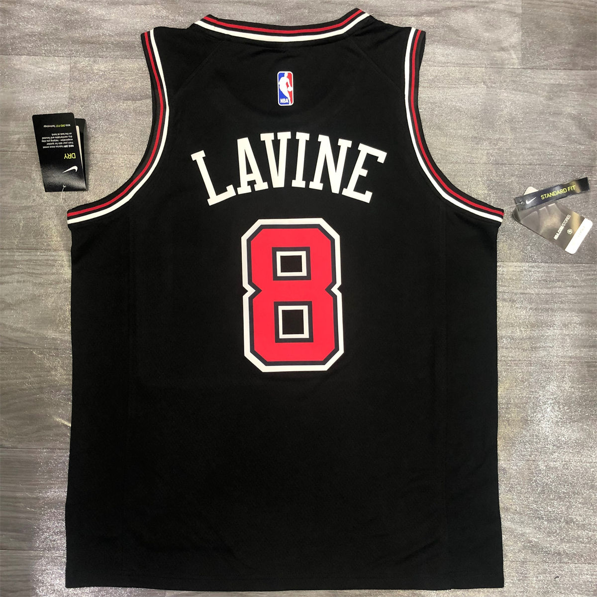 NBA Chicago Bulls Round neck Black Jersey LAVINE#8 S-XXL