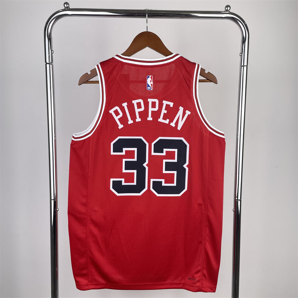 NBA Chicago Bulls PIPPEN#33 2022/23 Red Icon Edition Swingman Jersey S-XXL