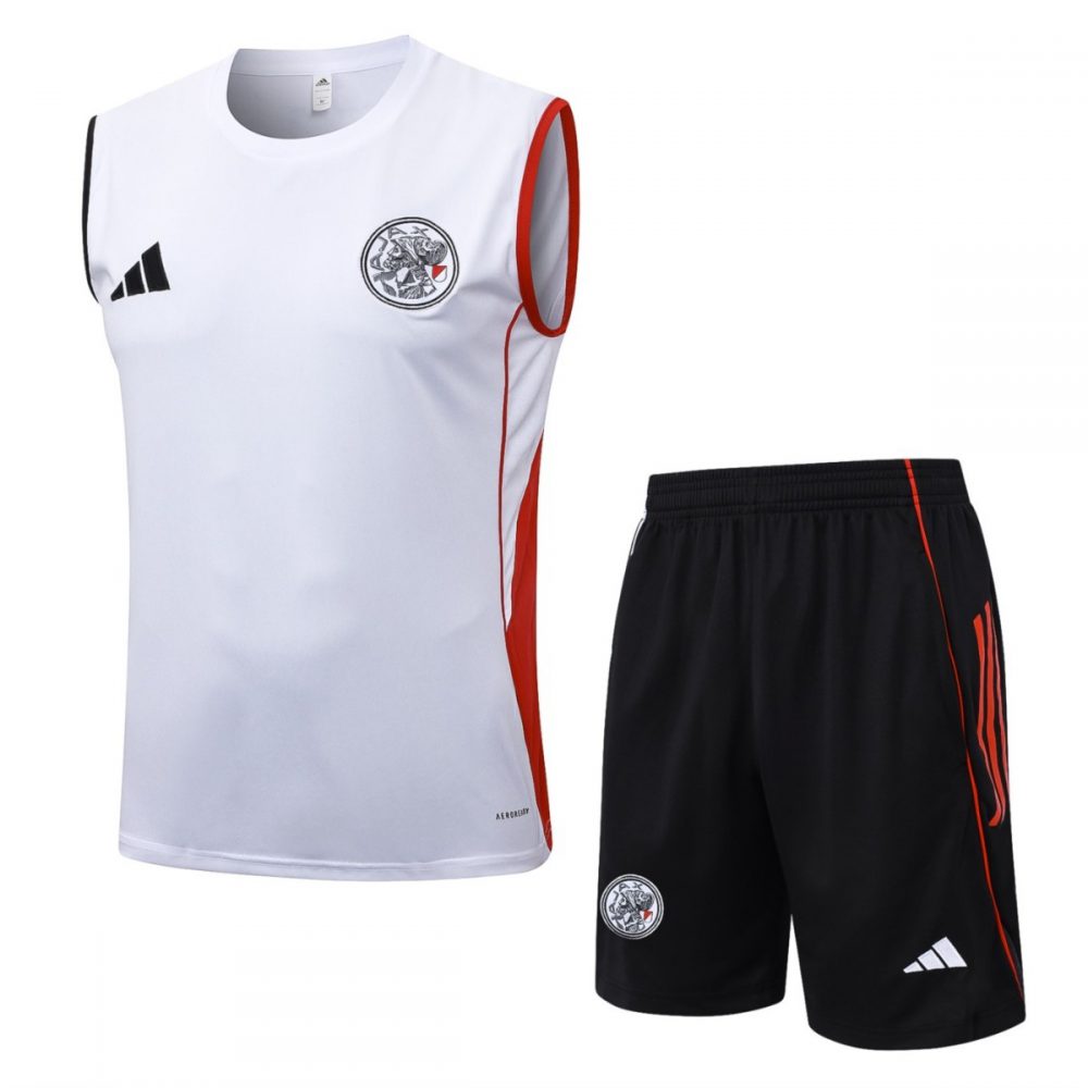 2026 Ajax White Training Set Shirt and Shorts