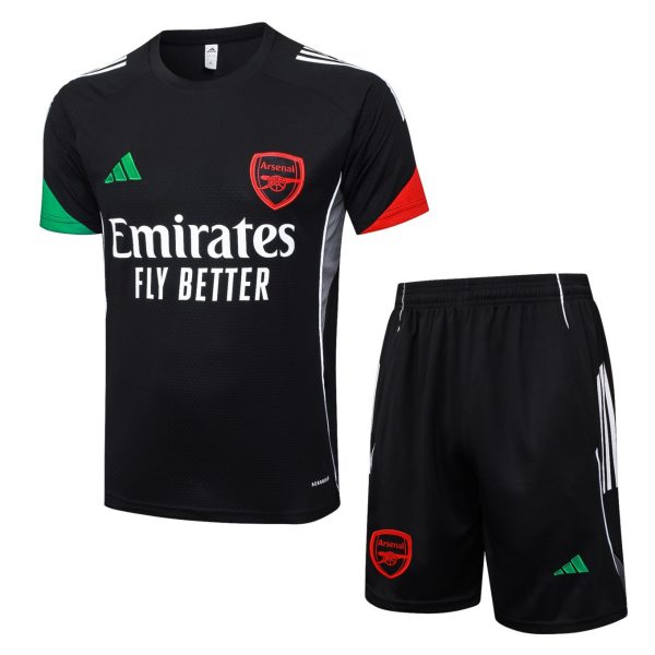 2026 Arsenal Black Training Set Shirt and Shorts