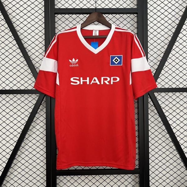 Retro Hamburger SV 1988 Away Red jersey Fan Version