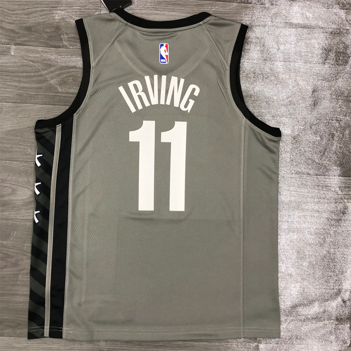 NBA Brooklyn Nets V-neck Grey Jersey Irving#11S-XXL