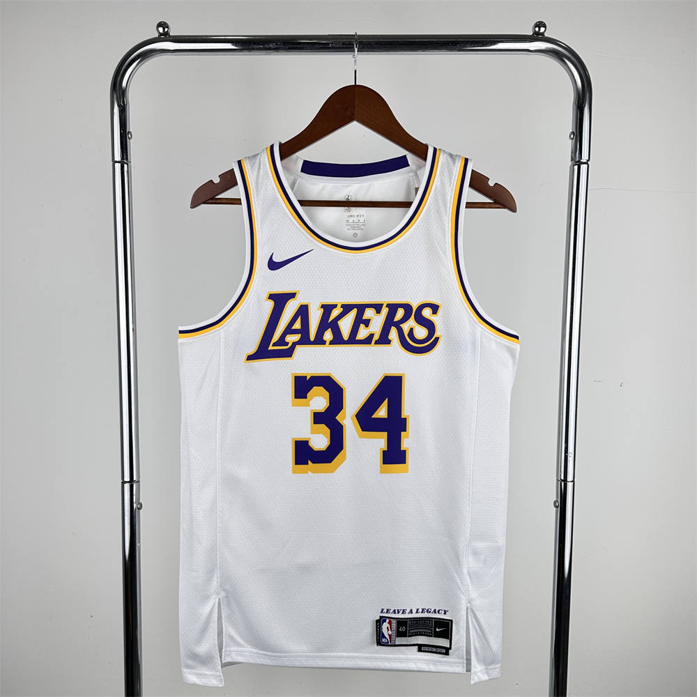 NBA Los Angeles Lakers O'NEAL#34 2022/23 White Association Edition Swingman Jersey S-XXL