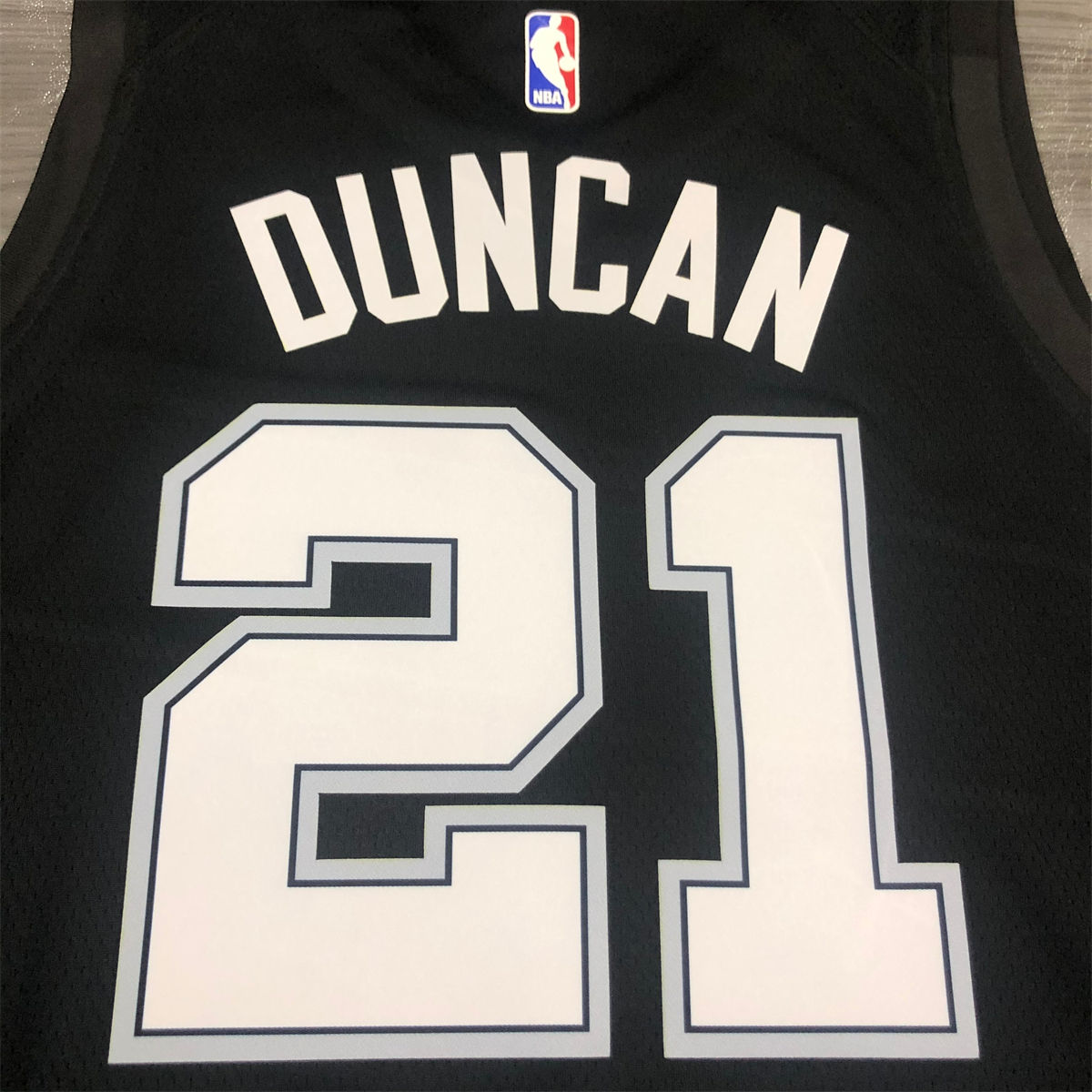 NBA San Antonio Spurs V-Neck Black jersey DUNCAN#21 S-XXL