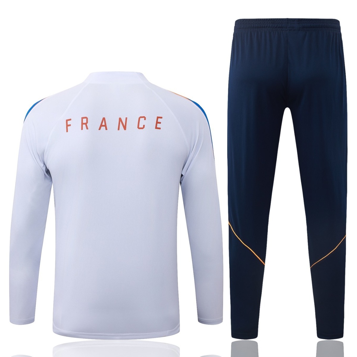 2026 France White Long-sleeved half-pull training kit