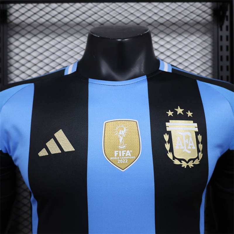 24/25 Argentina Black and Blue Jersey Player Version