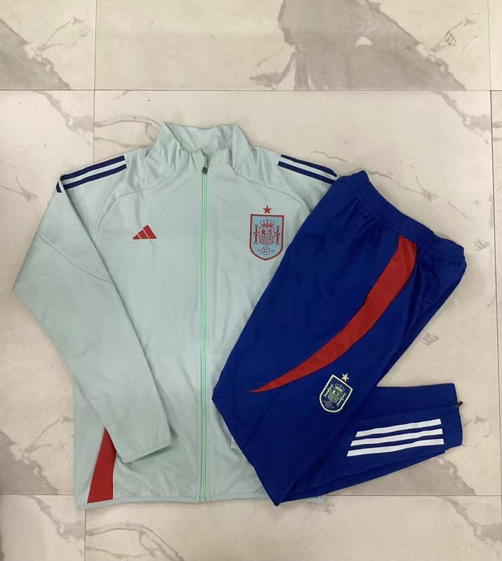 2024/25 Spain Green Jacket Training Suit Set Football Team Shirt Sports Fashion