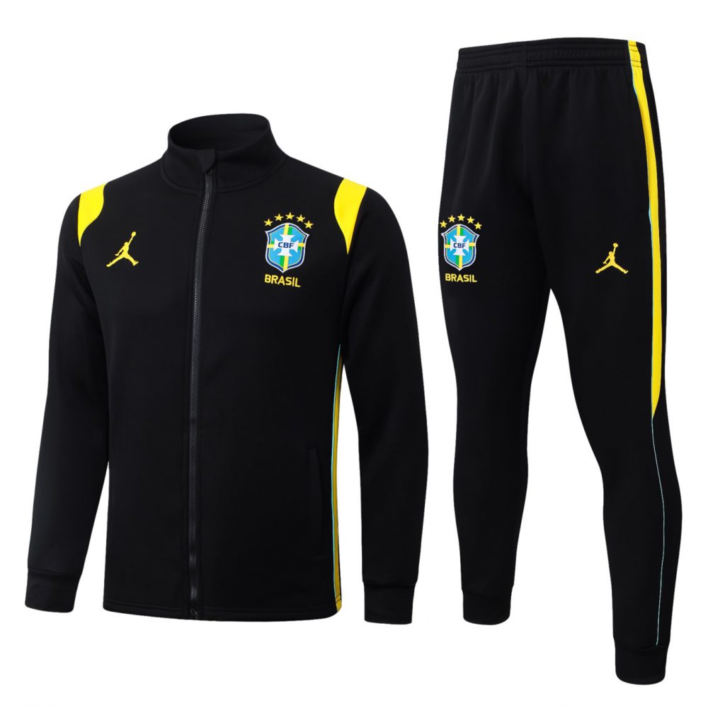 2026 Brazil Black Jacket Training Suit Set