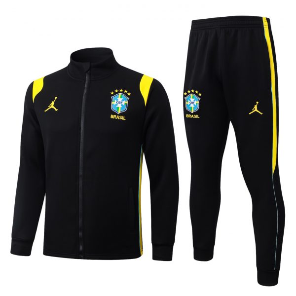 2026 Brazil Black Jacket Training Suit Set