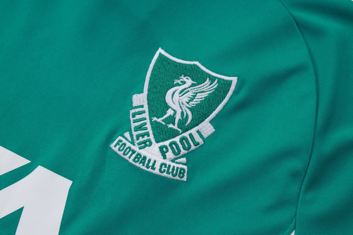 2026 Liverpool Green Training Set Shirt and Shorts