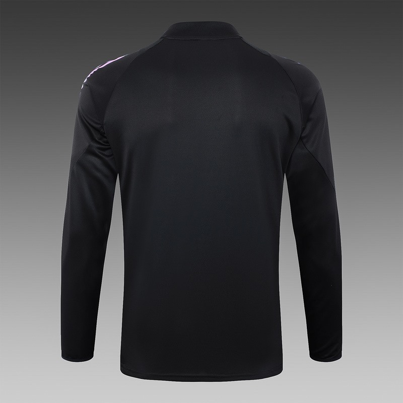 24/25 Germany Black Long-sleeved half-pull training kit Football team kit