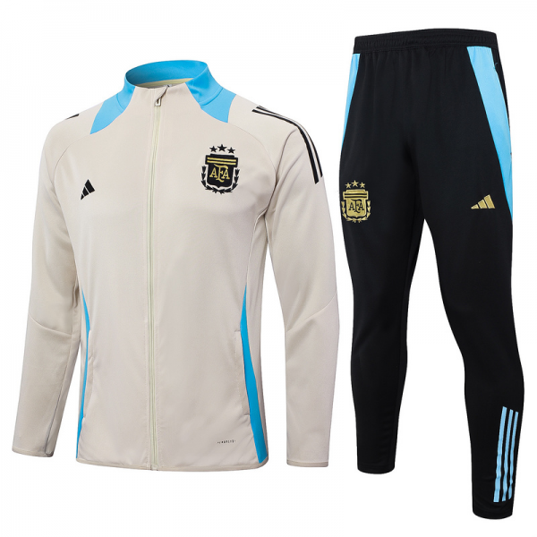 2024/25 Argentina Beige Jacket Training Suit Set Football Team Shirt Sports Fashion