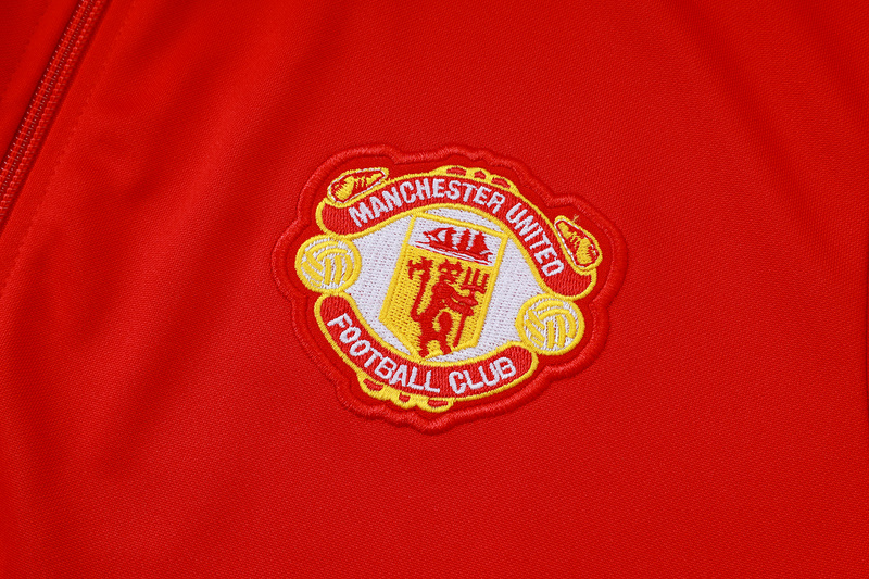 2025/26 Manchester United Red Jacket Training Suit Set Football Team Shirt Sports Fashion