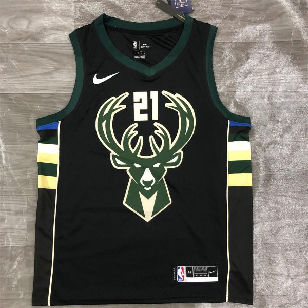 NBA Milwaukee Bucks V neck Green jersey HOLIDAY#21 S-XXL