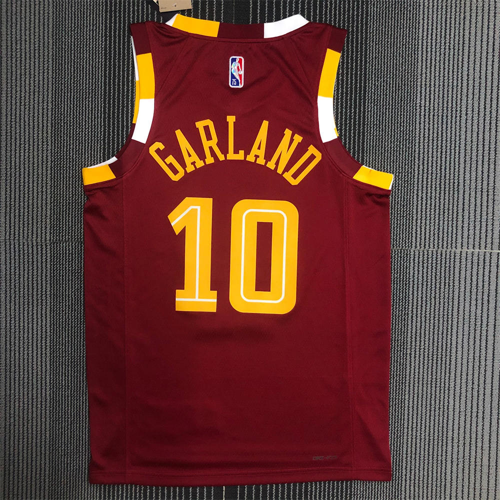 NBA Cleverland Cavaliers V-Neck Red 75th Anniversary GARLAND#10 jersey S-XXL