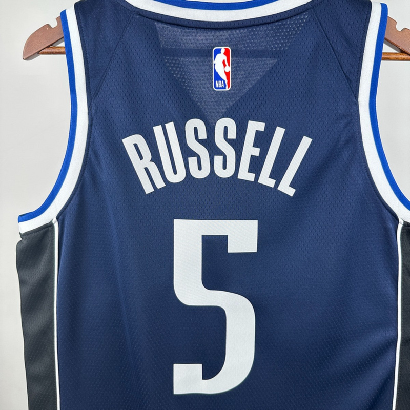 NBA Dallas Mavericks V-Neck Royal Blue Jersey RUSSELL#5 S-XXL