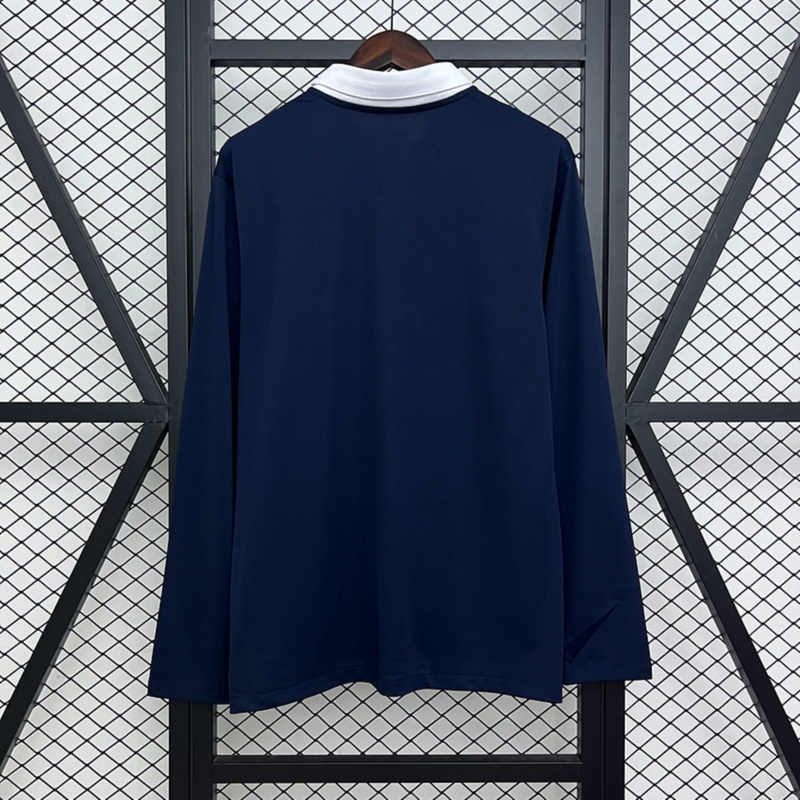 Retro France 2014 Home Long Sleeve jersey Fan Version