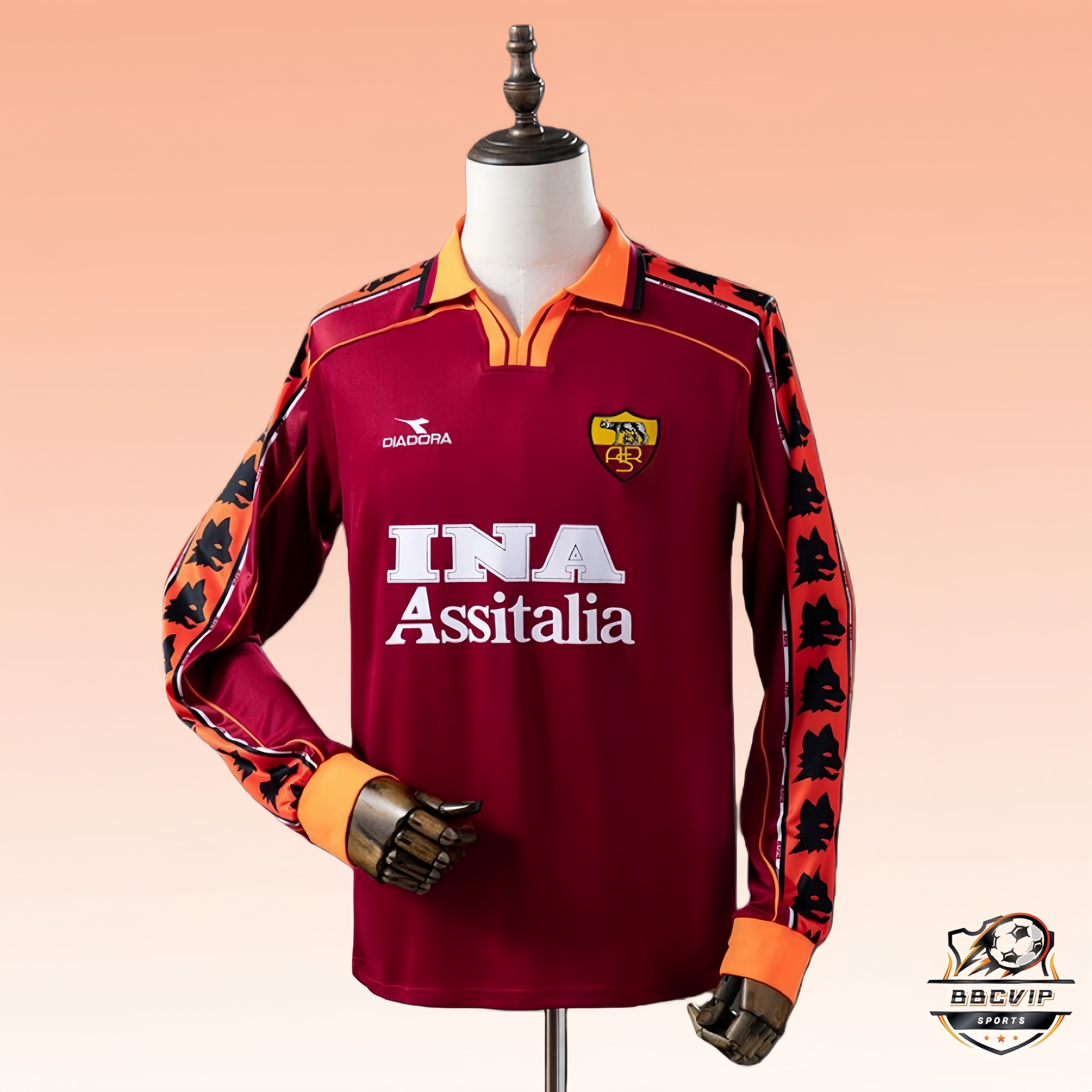 Retro Roma 98/99 Home  jersey Fan Version