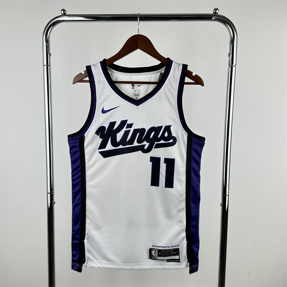 NBA Scaramento Kings 2024 V-Neck White jersey SABONIS#11 S-XXL