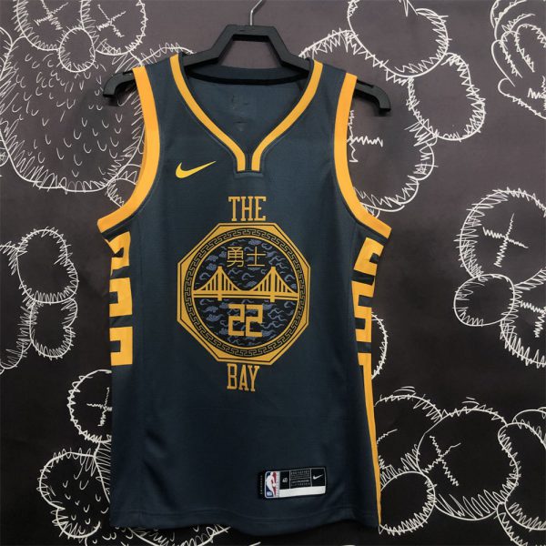 NBA Golden State Warriors V-Neck Black Jersey S-XXL
