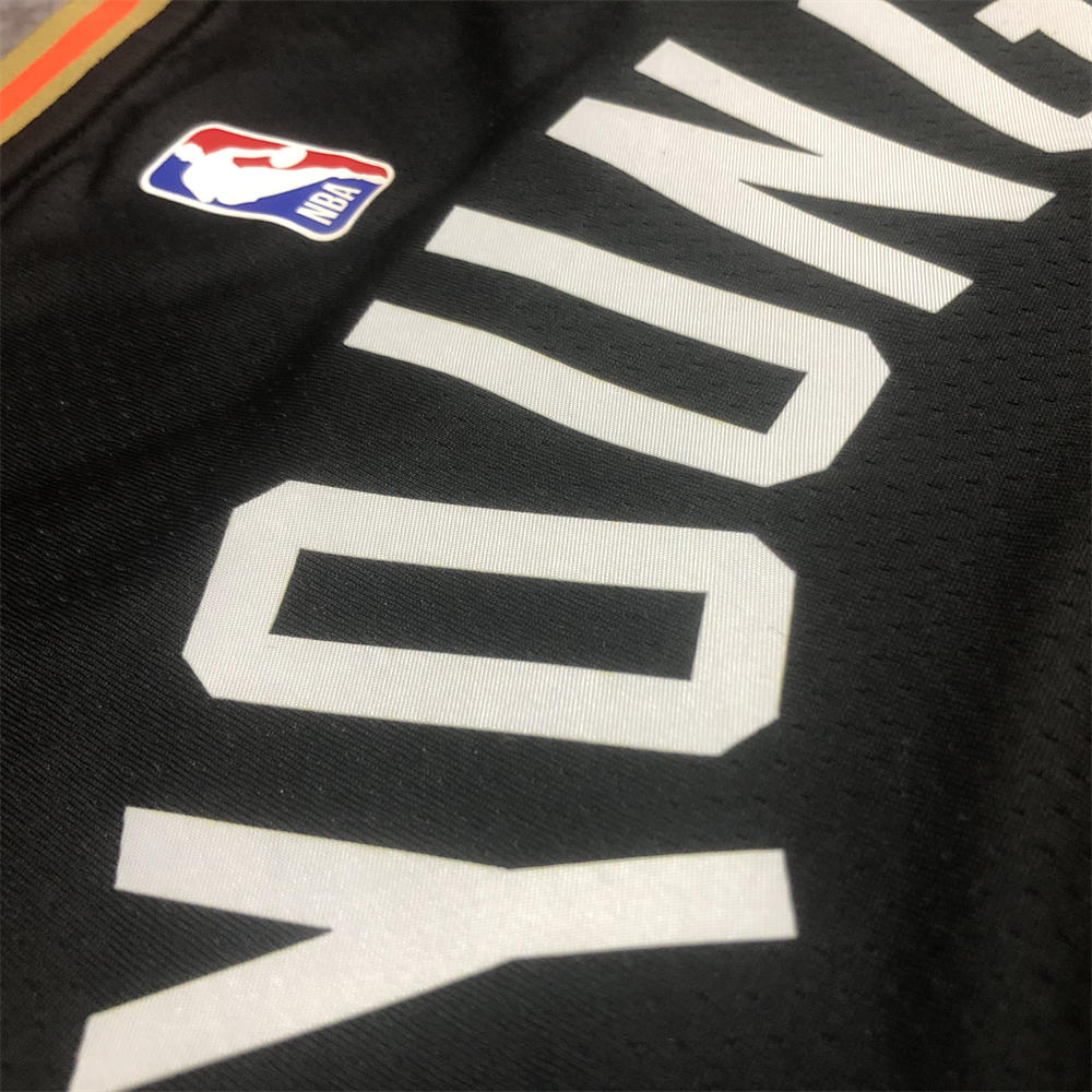 NBA Altanta Hawks Round Neck Black Jersey YOUNG#11 S-XXL