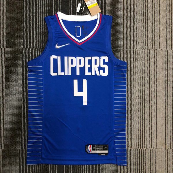 NBA Los Angeles Clippers V-Neck Blue 75th Anniversary Jersey RONDO#4 S-XXL