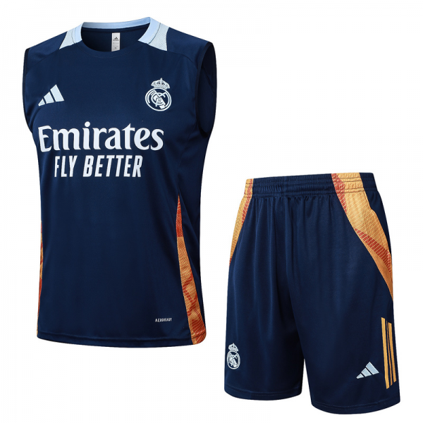 24/25 Real Madrid Royal blue Training Set Shirt and Shorts