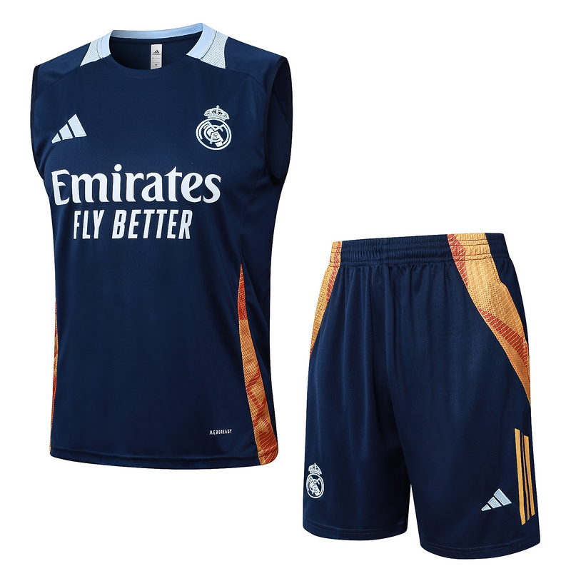 24/25 Real Madrid Royal blue Training Set Shirt and Shorts