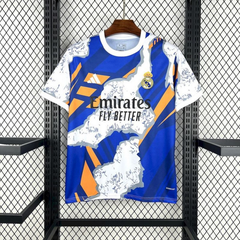 2025/26 Real Madrid Special Edition Blue and White jersey Fan version