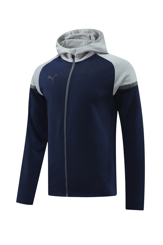 2024 Puma Royal Blue Hoodie Jacket Kit Set Football Team Shirt Sports Fashion