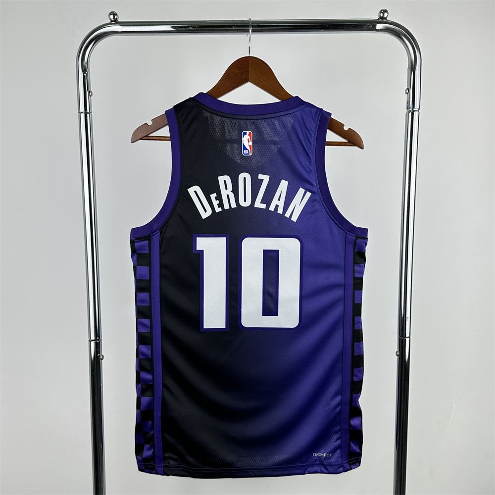 NBA Scaramento Kings 2024 V-Neck JORDAN Edition Purple jersey DeROZAN#10 S-XXL